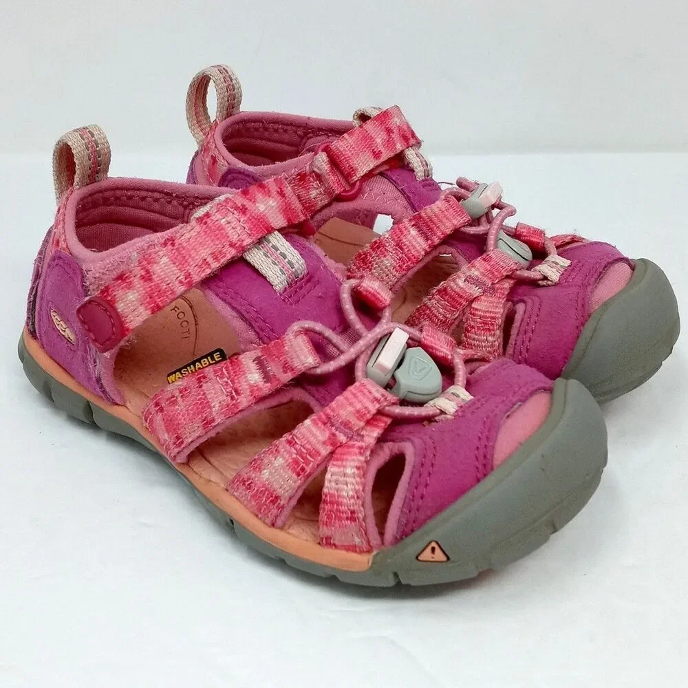 Keen Seacamp II CNX Kids Sandals Size 10 Pink Water Shoes EU 27/28